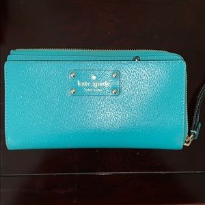 Teal Kate Spade Wallet Wristlet